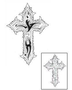 Cross Tattoo Religious & Spiritual tattoo | TMF-00081