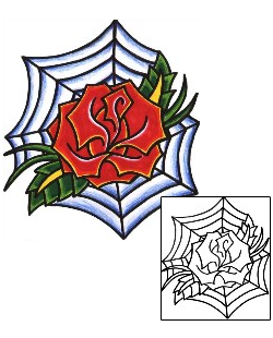Spider Web Tattoo Plant Life tattoo | TOF-00036