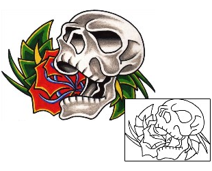 Skull Tattoo Plant Life tattoo | TOF-00110