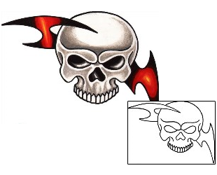 Skull Tattoo Horror tattoo | TOF-00112