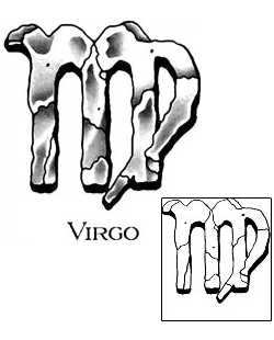 Virgo Tattoo Zodiac tattoo | TPF-00037