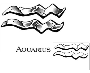 Aquarius Tattoo Zodiac tattoo | TPF-00046