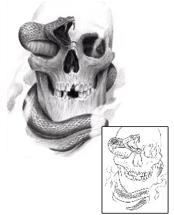 Skull Tattoo Horror tattoo | TQF-00002