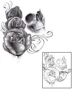 Skull Tattoo Plant Life tattoo | TQF-00008