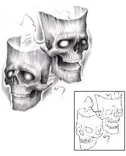 Horror Tattoo Skull Tragedy Mask