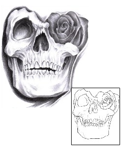 Skull Tattoo Plant Life tattoo | TQF-00026