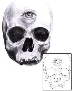 Skull Tattoo Horror tattoo | TQF-00028