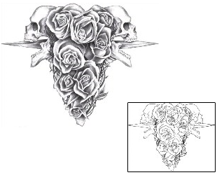 Skull Tattoo Plant Life tattoo | TQF-00029