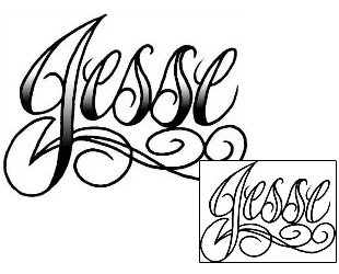 Picture of Jesse Script Lettering Tattoo