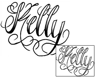 Picture of Kelly Lettering Tattoo