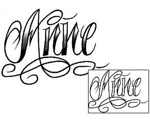 Picture of Anne Script Lettering Tattoo