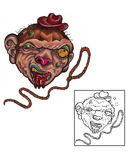 Monkey Tattoo Horror tattoo | TVF-00024