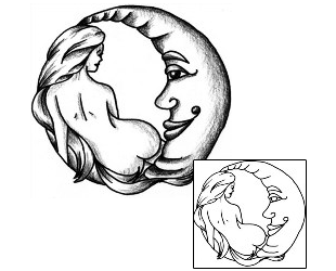Moon Tattoo Astronomy tattoo | VEF-00026