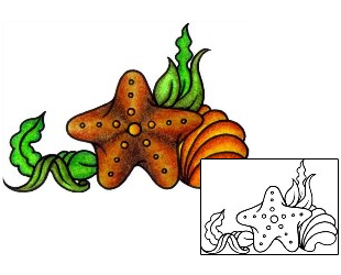 Starfish Tattoo Astronomy tattoo | VVF-00400