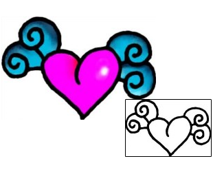 Heart Tattoo For Women tattoo | VVF-00460