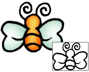 Bee Tattoo Specific Body Parts tattoo | VVF-00463