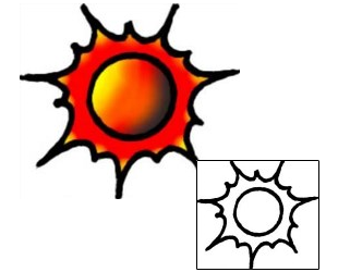 Sun Tattoo Astronomy tattoo | VVF-00515