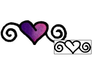 Heart Tattoo For Women tattoo | VVF-00543