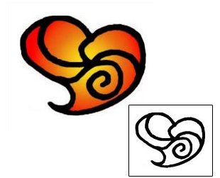 Heart Tattoo For Women tattoo | VVF-00671