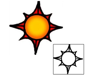 Sun Tattoo Astronomy tattoo | VVF-00729