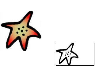 Starfish Tattoo Specific Body Parts tattoo | VVF-01856