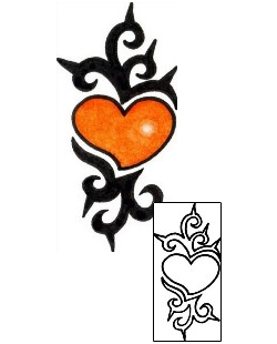 Heart Tattoo Specific Body Parts tattoo | VVF-02640