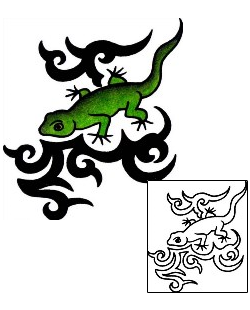 Gecko Tattoo Reptiles & Amphibians tattoo | VVF-03012