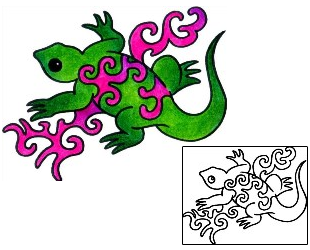 Lizard Tattoo Reptiles & Amphibians tattoo | VVF-03059