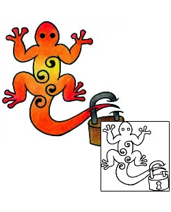Gecko Tattoo Reptiles & Amphibians tattoo | VVF-03083