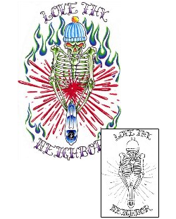 Skeleton Tattoo Miscellaneous tattoo | WHF-00078