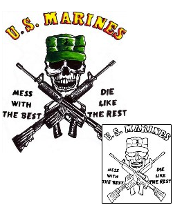 Marines Tattoo Horror tattoo | WHF-00088
