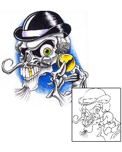 Skeleton Tattoo Horror tattoo | WHF-00121