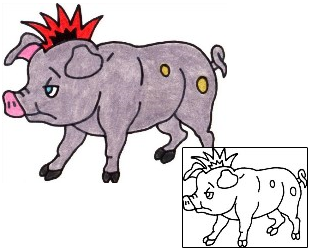 Pig Tattoo Animal tattoo | WIF-00132
