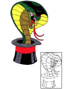 Reptiles & Amphibians Tattoo Magic Hat Cobra Tattoo