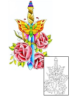 Dagger Tattoo Plant Life tattoo | WKF-00028