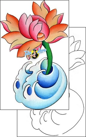 Flower Tattoo flower-tattoos-steve-wickert-wkf-00053