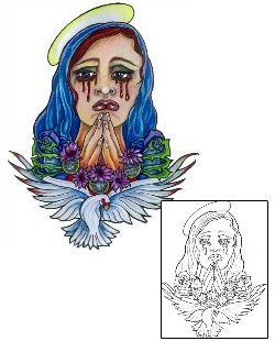 Mary Tattoo Religious & Spiritual tattoo | WYF-00048