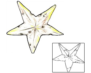 Starfish Tattoo Astronomy tattoo | WYF-00080