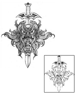 Mask Tattoo Mythology tattoo | ZAF-00113