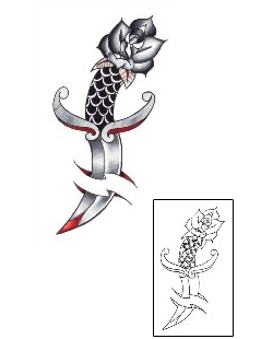 Dagger Tattoo Plant Life tattoo | ZLF-00032