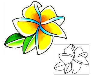 Plumeria Tattoo Plant Life tattoo | x1F-00011