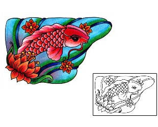 Koi Tattoo Marine Life tattoo | AAF-00326