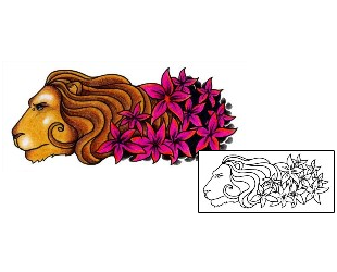 Lion Tattoo Plant Life tattoo | AAF-00800