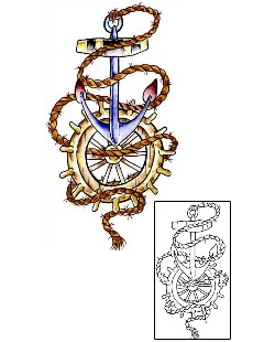 Anchor Tattoo Marine Life tattoo | ARF-00038
