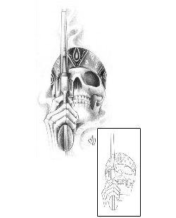 Gun Tattoo Horror tattoo | BGF-00004