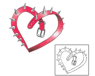 Love Tattoo Heart Collar Dog Tattoo