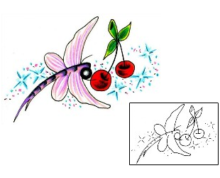 Cherry Tattoo Insects tattoo | JJF-00285