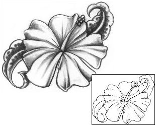 Hibiscus Tattoo Plant Life tattoo | KKF-00002