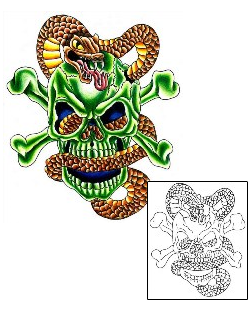 Crossbones Tattoo Horror tattoo | KYF-00039