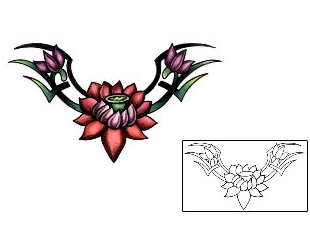 Lotus Tattoo Specific Body Parts tattoo | L1F-00385